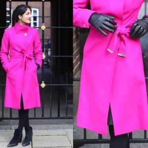 bright pink ted baker coat